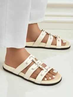 Royalfashion Damskie klapki w stylu rzymianek Roma