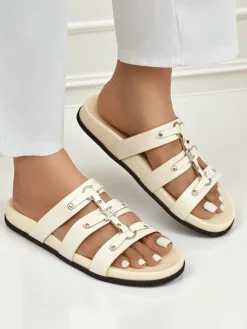 Royalfashion Damskie klapki w stylu rzymianek Roma