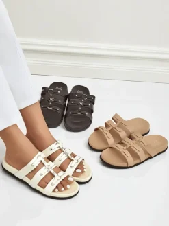 Royalfashion Damskie klapki w stylu rzymianek Roma