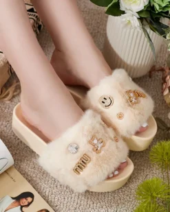 Royalfashion Damskie klapki na platformie Helimme