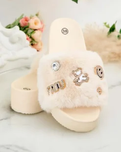 Royalfashion Damskie klapki na platformie Helimme