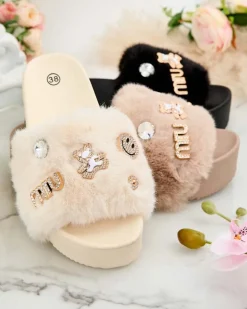 Royalfashion Damskie klapki na platformie Helimme