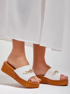 Royalfashion Damskie klapki na koturnie Dalimma