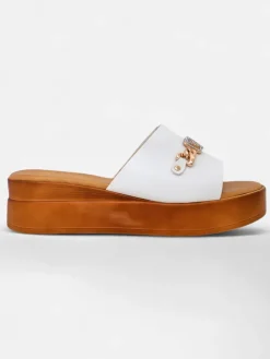 Royalfashion Damskie klapki na koturnie Dalimma