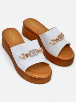 Royalfashion Damskie klapki na koturnie Dalimma