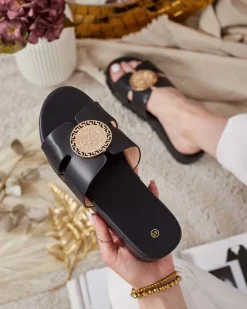 Royalfashion Damskie klapki na platformie Emicia