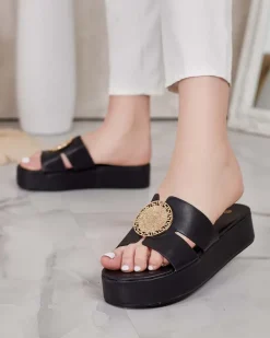 Royalfashion Damskie klapki na platformie Emicia