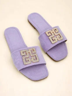 Royalfashion Damskie klapki na płaskiej podeszwie Zamila