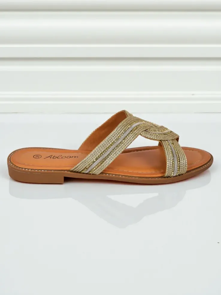 Royalfashion Damskie klapki plecione Woven Breeze