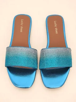 Royalfashion Damskie klapki z cyrkoniami ShinyGlow