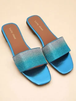 Royalfashion Damskie klapki z cyrkoniami ShinyGlow