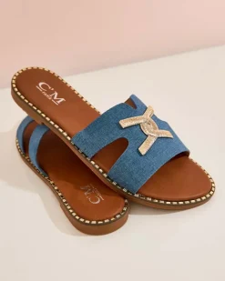 Royalfashion Damskie klapki na płaskiej podeszwie Ovore