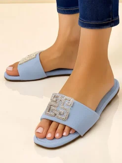 Royalfashion Damskie klapki na płaskiej podeszwie Zamila