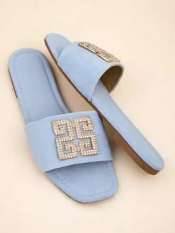 Royalfashion Damskie klapki na płaskiej podeszwie Zamila