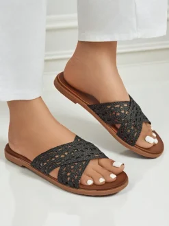 Royalfashion Damskie klapki na płaskiej podeszwie Ella Brooke