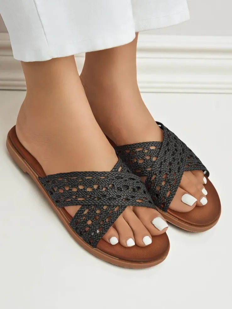 Royalfashion Damskie klapki na płaskiej podeszwie Ella Brooke