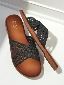 Royalfashion Damskie klapki na płaskiej podeszwie Ella Brooke