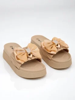 Royalfashion Damskie klapki na platformie z kokardką Sento Pace