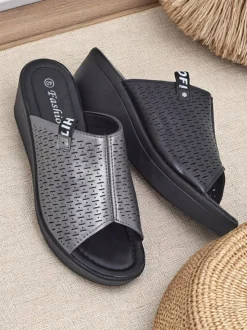 Royalfashion Damskie klapki na koturnie Luna Wedge