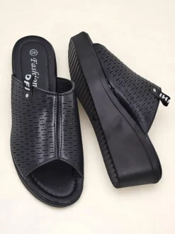 Royalfashion Damskie klapki na koturnie Luna Wedge