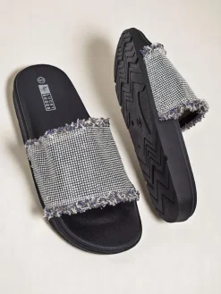 Royalfashion Damskie klapki na płaskiej podeszwie SparkleWalk