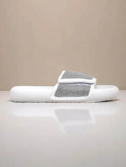 Royalfashion Damskie klapki na płaskiej podeszwie Sparkle Step