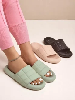 Royalfashion Damskie klapki na płaskiej podeszwie Quilt Walk