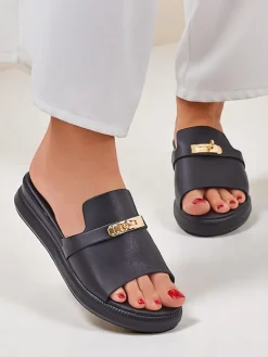 Royalfashion Damskie klapki na płaskiej podeszwie Raphsody