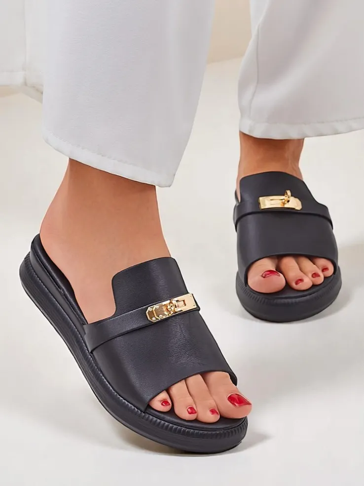 Royalfashion Damskie klapki na płaskiej podeszwie Raphsody