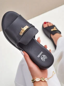 Royalfashion Damskie klapki na płaskiej podeszwie Raphsody