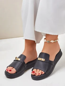 Royalfashion Damskie klapki na płaskiej podeszwie Raphsody