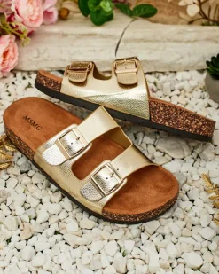 Royalfashion Damskie klapki na płaskiej podeszwie Rill