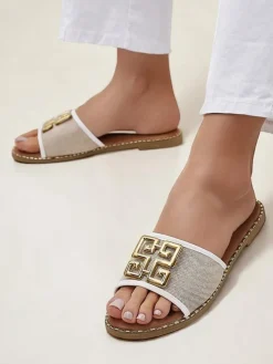 Royalfashion Damskie klapki na płaskiej podeszwie Rorole