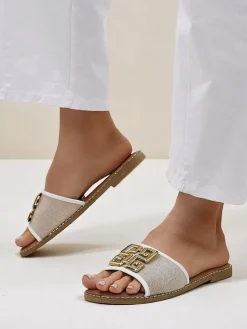 Royalfashion Damskie klapki na płaskiej podeszwie Rorole