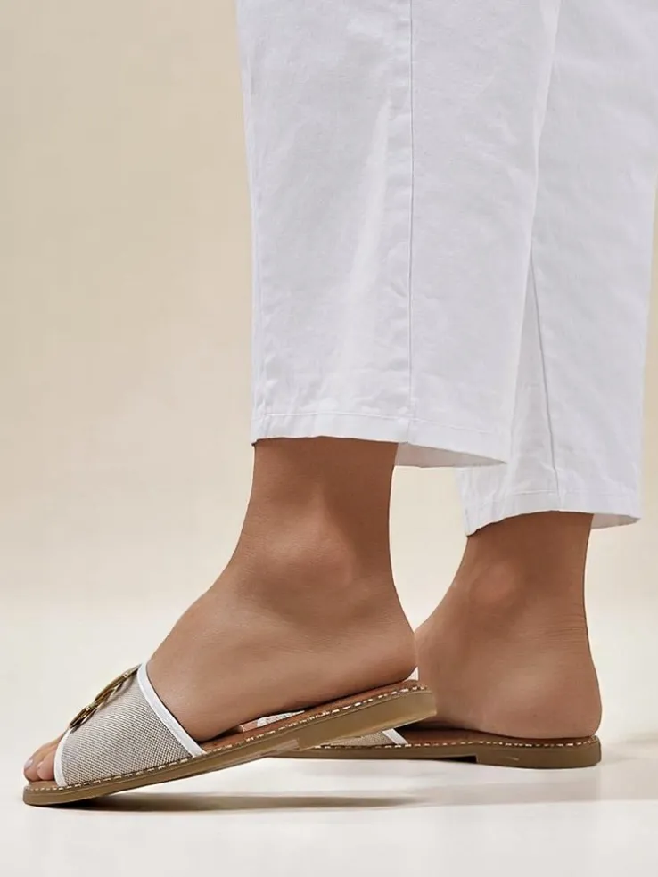 Royalfashion Damskie klapki na płaskiej podeszwie Rorole