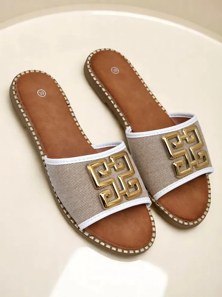 Royalfashion Damskie klapki na płaskiej podeszwie Rorole