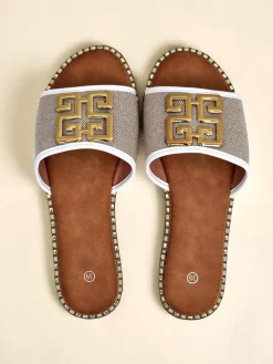 Royalfashion Damskie klapki na płaskiej podeszwie Rorole