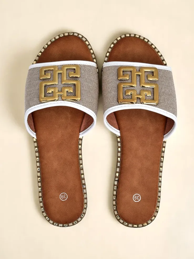 Royalfashion Damskie klapki na płaskiej podeszwie Rorole