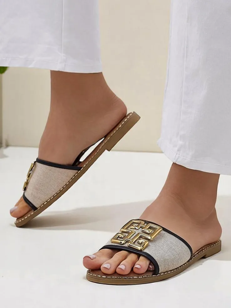 Royalfashion Damskie klapki na płaskiej podeszwie Rorole