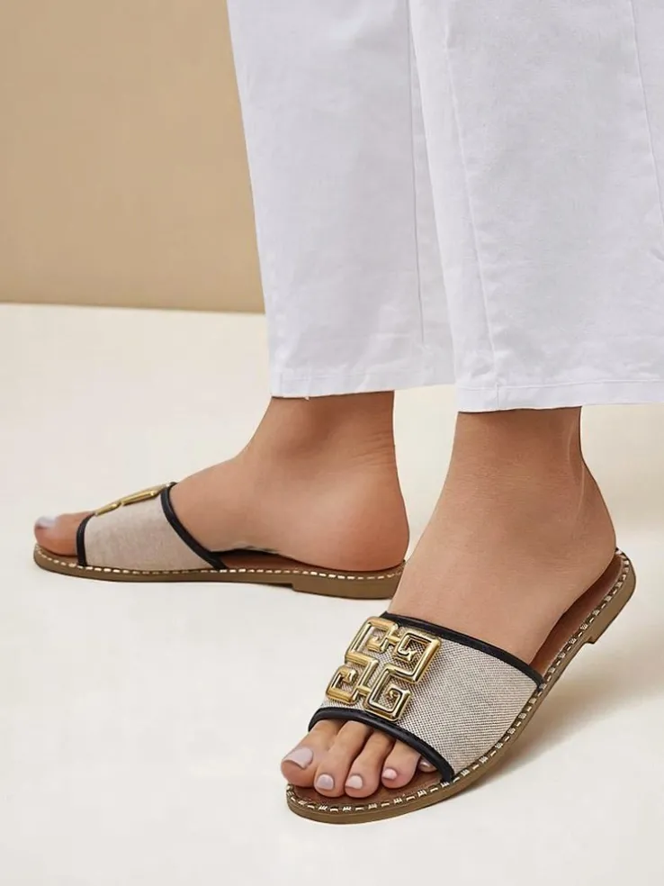 Royalfashion Damskie klapki na płaskiej podeszwie Rorole