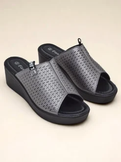 Royalfashion Damskie klapki na koturnie Luna Wedge