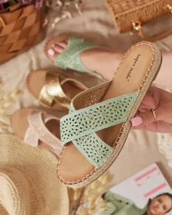 Royalfashion Damskie klapki na płaskiej podeszwie Tivona