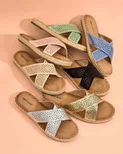 Royalfashion Damskie klapki na płaskiej podeszwie Tivona