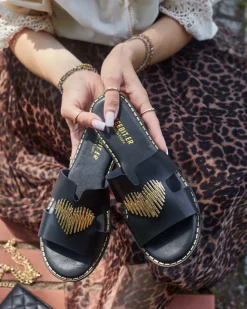 Royalfashion Damskie klapki na płaskiej podeszwie Ortyca