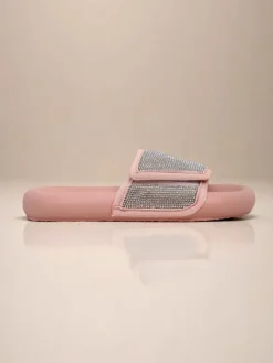 Royalfashion Damskie klapki na płaskiej podeszwie Sparkle Step