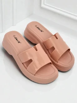 Royalfashion Damskie klapki na grubszej podeszwie Nova Gloss