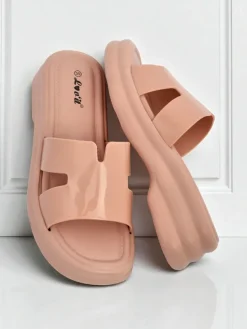 Royalfashion Damskie klapki na grubszej podeszwie Nova Gloss