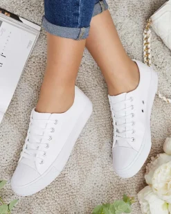 Royalfashion Damskie klasyczne sznurowane trampki Ogisea