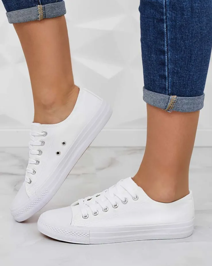 Royalfashion Damskie klasyczne sznurowane trampki Ogisea