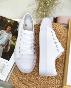 Royalfashion Damskie klasyczne sznurowane trampki Ogisea